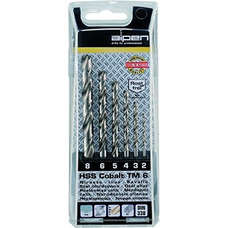 Alpen Mèche Spirale HSS Courte DIN 338 RN Cobalt 6 pièces (1/3)