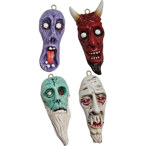 Décorations effrayantes d'Halloween, pendentif décoratif d'Halloween Ornements d'Halloween Ghost et tranches effrayantes - Pendentif diable gothique 4 pièces Pendentif Halloween Dé (1/5)