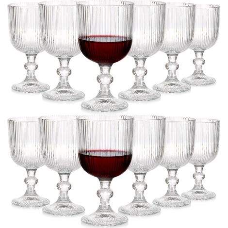 Copas de vino de cristal de 340 ml, 12 unidades. (1/5)
