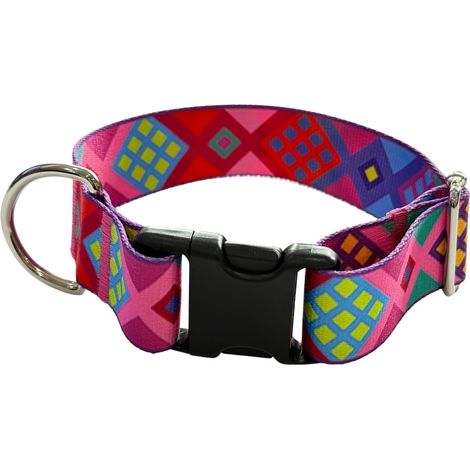 Collar para perro de 4 cm de ancho con hebilla Perú. Collar para perro de 4 cm de ancho con hebilla Perú. L: 40-55 cm. (1/5)