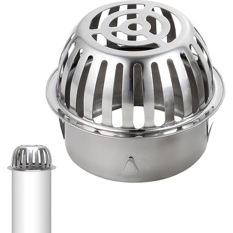 Kaelt - Crépine de gouttière en acier inoxydable Protection de gouttière Protège contre la contamination des tuyaux de toit, des feuilles, de la mousse Aide à un drainage facile (convient aux tuyaux d (1/5)