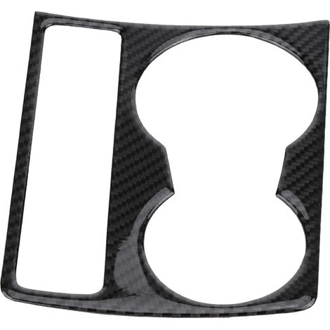 Garniture de panneau de porte-gobelet d'eau de console centrale de voiture en fibre de carbone pour Audi A4 B8 A5 2009-2015