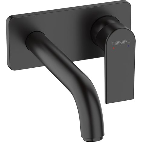 Vernis Shape Mitigeur de lavabo encastré mural, bec 207 mm, bonde à écoulement libre, noir mat, 71578670 (1/5)