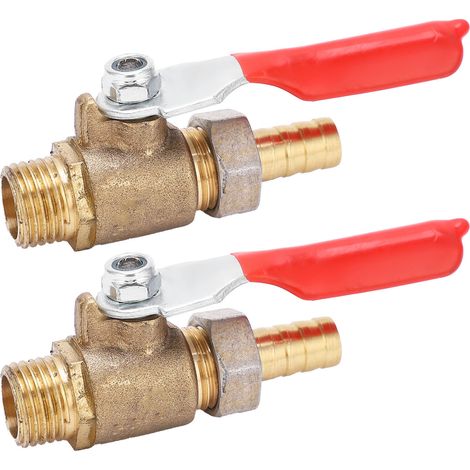 Set di 2 valvole a sfera da 1/4" – silicone – multistrato – resistenti alla corrosione – per compressore d'aria – durevoli