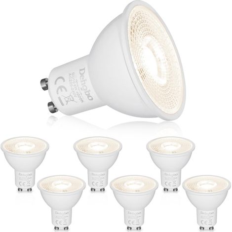 GU10 LED Ampoules, Ampoule 6W 480 Lumen pour Lampes GU10, 4000K Blanc Neutre Convient pour le Salon, Chambre, Cuisine, Non-dimmable, Lot de 6 (1/5)