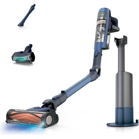Shark Detect Speed Clean & Empty Pet Pro Aspirapolvere senza fili, Reverse Clean, autonomia fino a 60 minuti, base di ricarica autosvuotante, accessorio per animali domestici, Oltremare IA3241EUT (1/5)