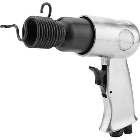 Martello scalpellatore pneumatico con kit 7 pezzi incluso 4 scalpelli e molla per lavorazioni di precisione 150 mm 4500 colpi al minuto (1/4)
