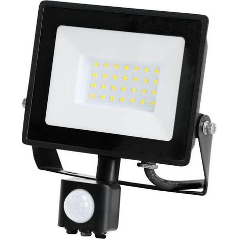 Projecteur avec détecteur de mouvement LED MHC 30W 6500K IP44 noir RED blanc froid (1/5)