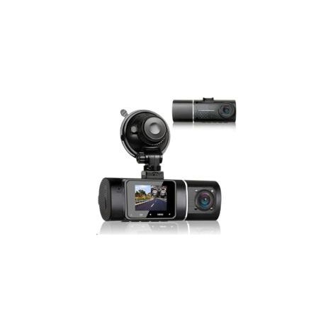 Caméra de voiture double 1080P – Grand angle 310° – Vision nocturne avec 4 LED IR – Détection de mouvement et enregistrement en boucle (1/5)