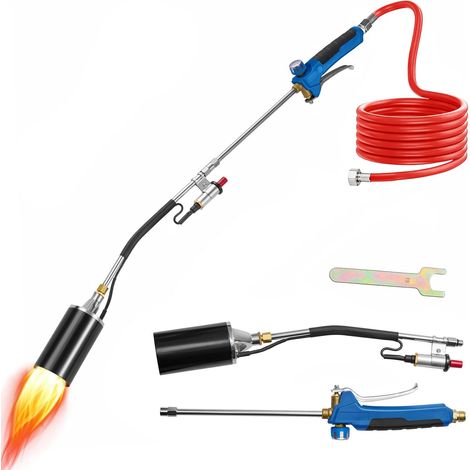 Torche à propane pour élimination des mauvaises herbes, 1 200 000 BTU, chalumeau avec déclencheur turbo et tuyau de 3m, pour désherbage par flamme, toiture, fonte de glace et neige (1/5)