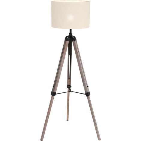 Mexlite - stehlampe - Triek - weiß - leinen metall - Ø 75cm - E27 (1/5)