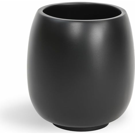 Porta spazzolini da appoggio nero bicchiere mod. Afra