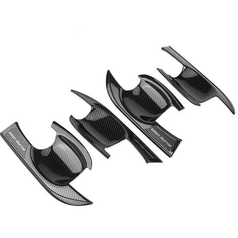 Ensemble de 4 pièces de garniture de cadre de poignée de porte extérieure pour Mitsubishi Eclipse Cross 17-18 en fibre de carbone (1/4)