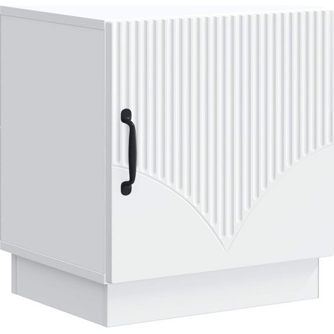 Comodino Bianco 43 x 34,5 x 47 cm Legno ingegnerizzato vidaXL (1/5)