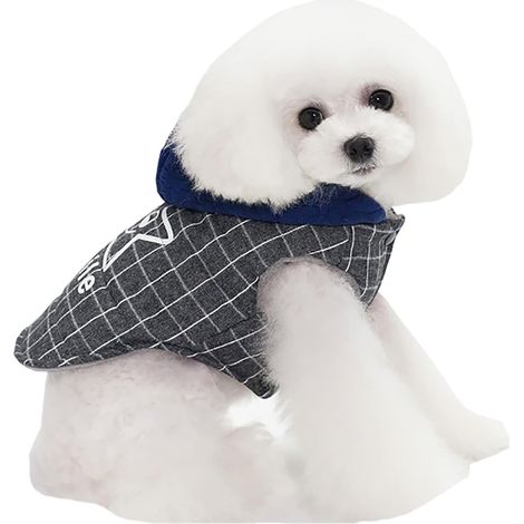 Abrigo de invierno grueso y resistente al frío para perros pequeños - Gris L (1/5)