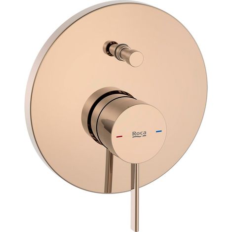 ROCA Mitigeur bain-douche ONA avec inverseur automatique 2 voies, à encastrer sur rocabox, rose gold (1/2)