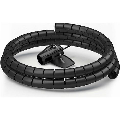 Gaine Spirale Protectrice pour Câbles d'Ordinateur - Tuyau d'Enroulement 150cm x 20mm de Diamètre (1/4)