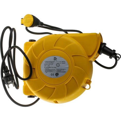 Enrouleur 10m, 1 prise prises Prise femelle NF, 230 V c.a. ( Prix pour 1 )