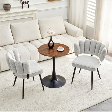 Set tavolo sedie in MDF con 2 sedie tessuto OKMYHOME (1/5)