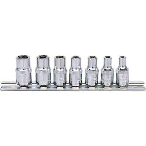 KS Tools 1/4" CHROMEplus TX-E Stecknuss-Satz, 7-teilig (1/3)