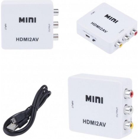 Adaptador Conversor De Señal HDMI a AV Rca Analogica Video -NTSC/PAL HDMI-to-AV (1/4)