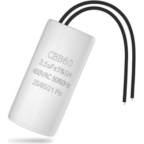 CBB60 Capacitor 2.5uF 450V Motor Start Capacitors (1/4)