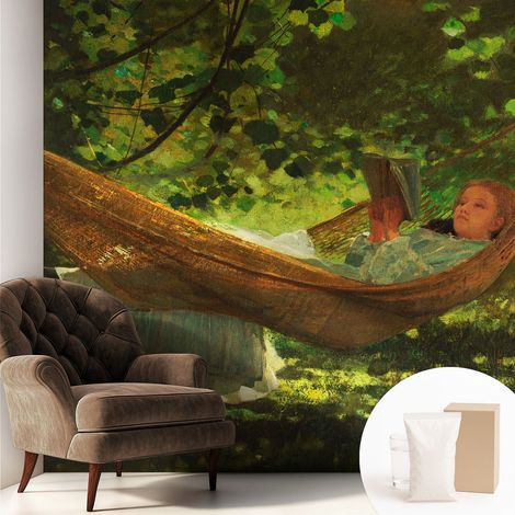 Carta Da Parati Non Tessuto - Decorazione Da Muro - Traspirante - Con Motivo - Per Camera Da Letto Cucina Rilassarsi su un'amaca 250x250 cm (1/5)