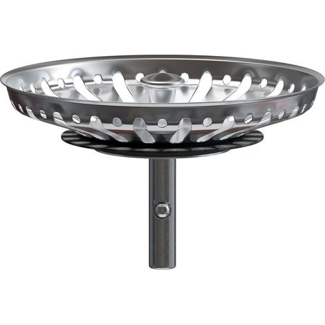 84mm Kitchen Sink Drain Basket - Universal Stainless Steel Strainer, Retractable Basket Stopper, 32mm Latch - Dishwasher Safe, Anti-Clogging, Anti-Overflow (1/5)