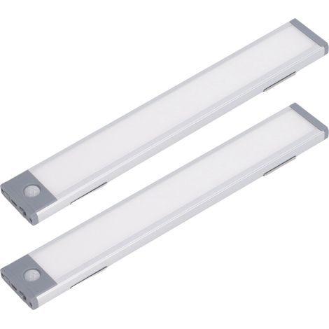 Lot de 2 lampes LED ultra-minces à détecteur de mouvement (90 LED, 3 couleurs, USB, 2500 mAh) pour une utilisation avec le corps humain (1/5)