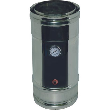 Bedienelement mf - Luft/inox/Temperatur - l 244 Rauchschutzrohr 500 d100/120