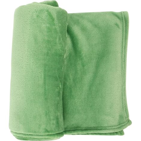 polaire verte couverture douce et légère en polyester