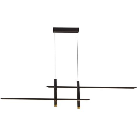 Inspired Mantra Esparta Colgante lineal, LED de 50 W, 3000 K, 2100 lm, negro/dorado, 3 años de garantía (1/5)