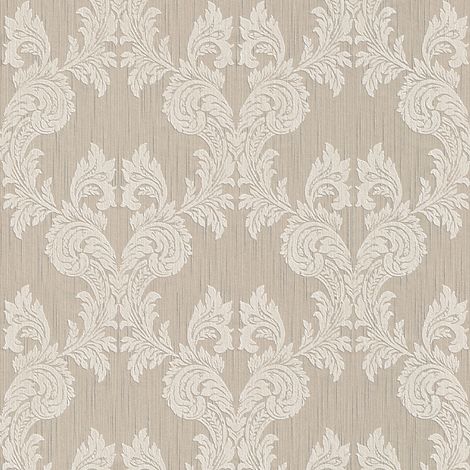 BRICOFLOR Papier peint baroque Tapisserie baroque Papier peint intissé Beige / crème - 10,05 x 0,53 m (1/5)