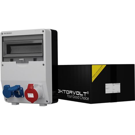 Tableau électrique de chantier TD 32A, 2 prises Mennekes 230 V, Doktorvolt DV-6909-F (1/5)