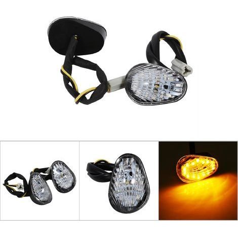 Gelbe LED-Blinker für Yamaha YZF R1, R6 und R6S Motorräder, klare, versenkte Blinker, 2er-Set, leistungsstarke Beleuchtung (1/5)