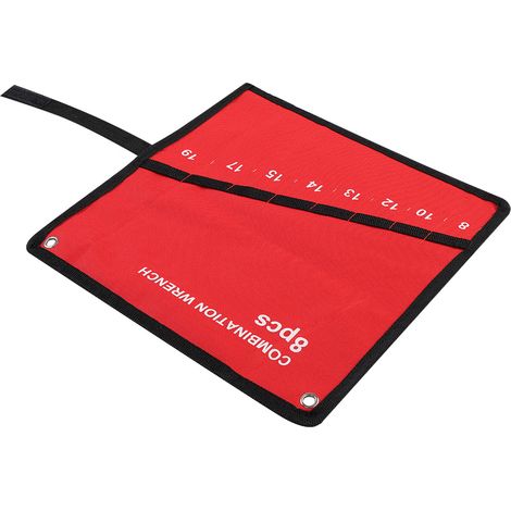 Mehrfach aufrollbare Werkzeugaufbewahrungstasche mit Schraubenschlüsselhalter, Zangenhalter, Canvas-Organizer (8 Taschen) (1/5)