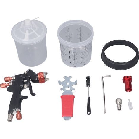 Pistolet de Pulvérisation de Peinture à Air, Corps en Alliage d'aluminium, Buse de Tête en Acier Inoxydable, Taille de 0,05 Pouces, Pistolet à Peinture, Accessoires de Pistolets (1/5)