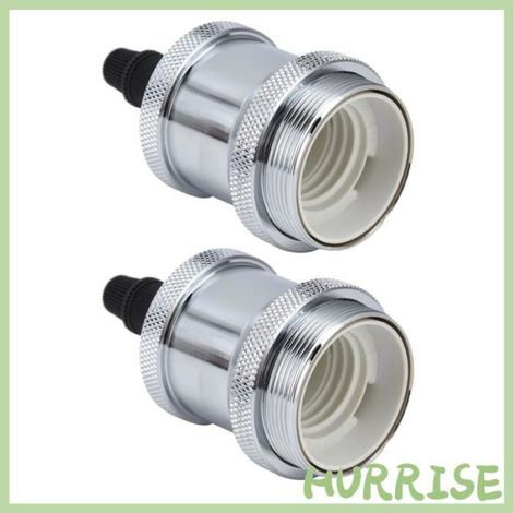 Support De Lampe - Aluminium - Vintage - E26 E27 - Pour Ampoules Nues - 2 Pièces (1/5)