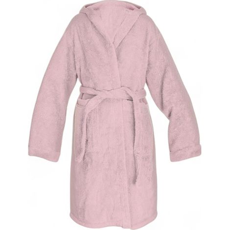 Accappatoio Rosa Chiaro Hi Tech in Spugna di Cotone per Bambino con Cappuccio, 400 gr/mq, Tex Family, Made in Italy 12 ANNI (1/5)