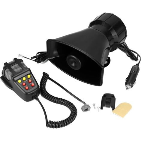 Sollbry Sirène de voiture avec 120 dB, 7 tons, connexion facile via allume-cigare, étanche pour camions, véhicules, bateaux 12 V (1/5)