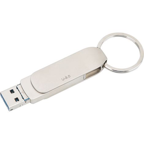 Clé USB rotative haute vitesse 3 en 1 avec interface TypeC pour Android / téléphone portable / ordinateur (64 Go)