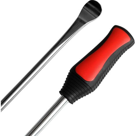 Coffret outils 3 cuillères démonte-pneu acier pose facile + 2 protecteurs de jante bleus pour moto vélo (1/5)