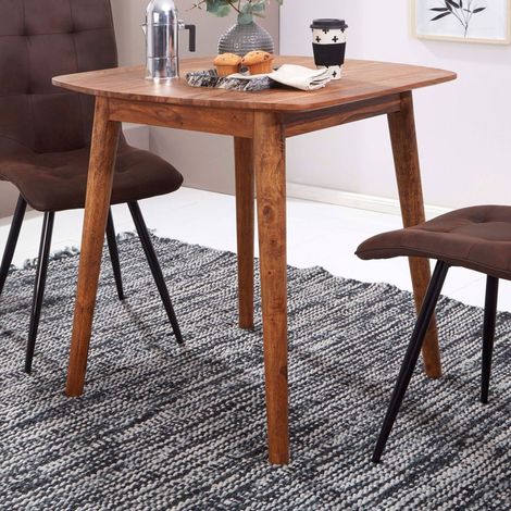 Table 80x80x78 cm en bois de sheesham massif