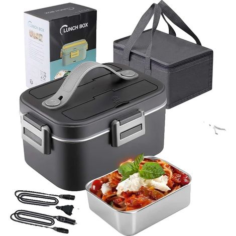 Boîte à lunch électrique, chauffage rapide, design à double compartiment, 75W 1.5L, EU-a (1/2)