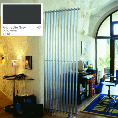 Radiateur chauffage central ACOVA - CLARIAN Vertical simple 2725W Anthracite Grey 7016 RX04-180-100C7016 (1/2)