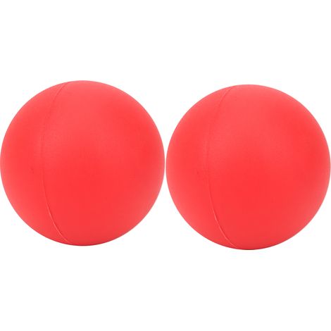 Set mit 2 Silikongel-Massagebällen (rot) für Yoga und Fitness, zur Linderung von Schmerzen und Stress sowie zur gezielten Behandlung von Triggerpunkten. (1/5)