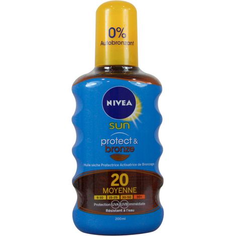 Spray Huile Solaire Nivea Sun Facteur De Protection 20 Protege Et Hydrate 200ml Nivea - NIVEA (1/2)