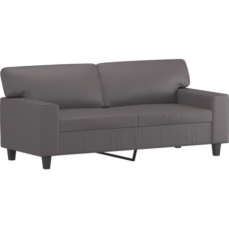 Canapé à 2 places,Sofa pour Salon,Banquette Gris 140 cm Similicuir CFW364065 (1/5)