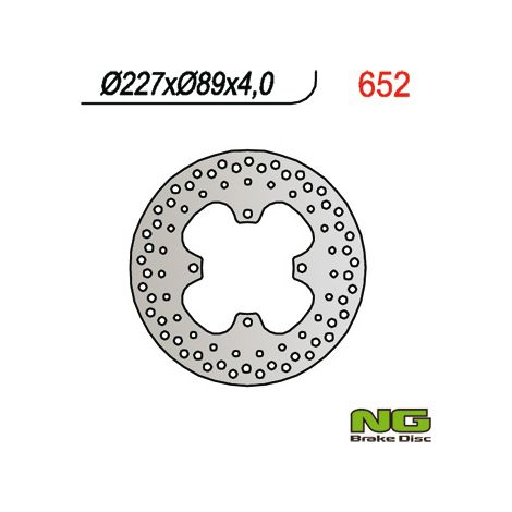 Disco de freno delantero NG Tuning para Polaris 250-800, acero, Ø227x4 mm