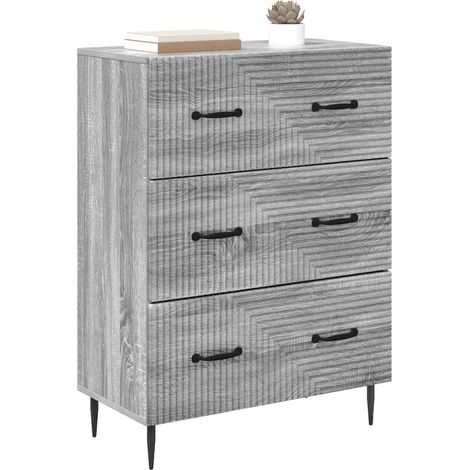 Maison Exclusive - Mobile con Cassetti Sonoma grigio 66 x 34,5 x 89,5 cm